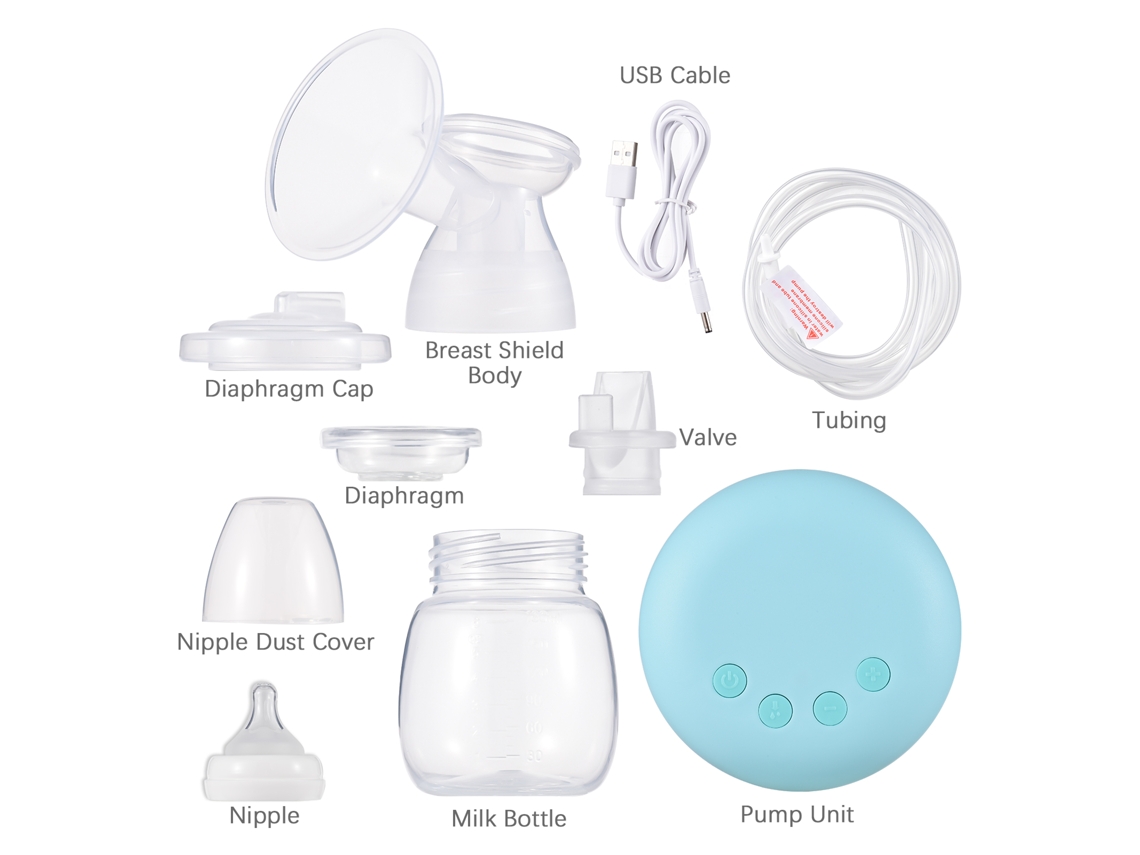 Extractor De Leche Eléctrico Manos Libres Youha Yy-5010, 2 Modos, 9 Niveles De Succión, 180 Ml.