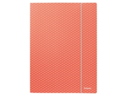 Cubiertas con Elástico ESSELTE 3 Solapas ColourBreeze A4 Tarjeta Coral