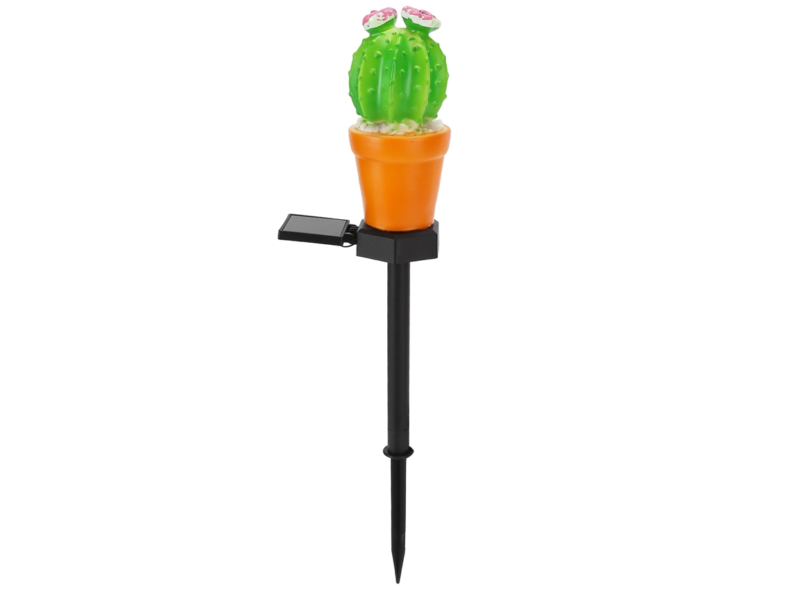 2026-lámpara Solar Led Para Jardín Ip65 Resistente Al Agua, Lámpara De Paisaje Con Pica Para Césped Y Patio, Cactus De Cabeza Sencilla