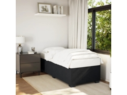 Estructura De Cama Sin Colchón Terciopelo Negro 90x190 Cm