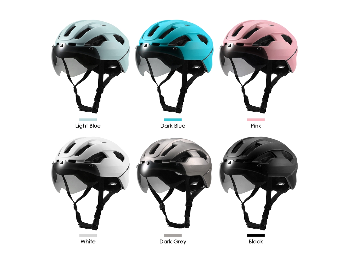2026-casco De Bicicleta Ligero Con Luz Trasera Y Gafas Magnéticas Para Mujeres Y Hombres, Casco De Seguridad Para Ciclismo