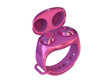 Auriculares Bluetooth True Wireless Tipo de muñeca Reloj Diseño liviano Estuche de carga Bt 5.0 In-Ear Earbud 5.0 Auricular inalámbrico Rojo