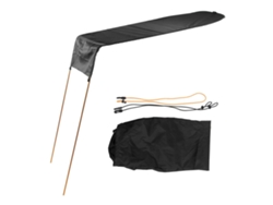 Paraguas Plegable Portátil Con Apertura Para Kayak, Canoa Y Protección Solar - Negro