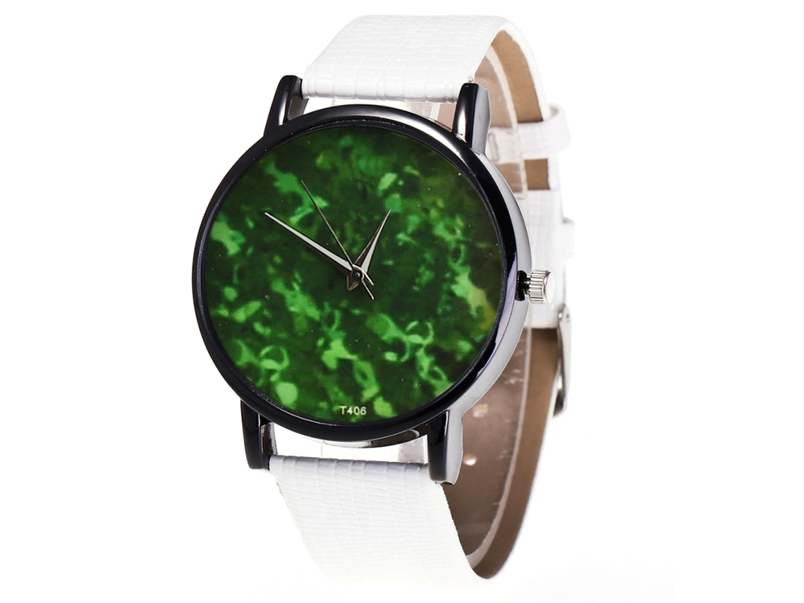 Reloj Analógico De Quartzo Con Correa De Piel Pu Unisex Para Ocio (blanco)