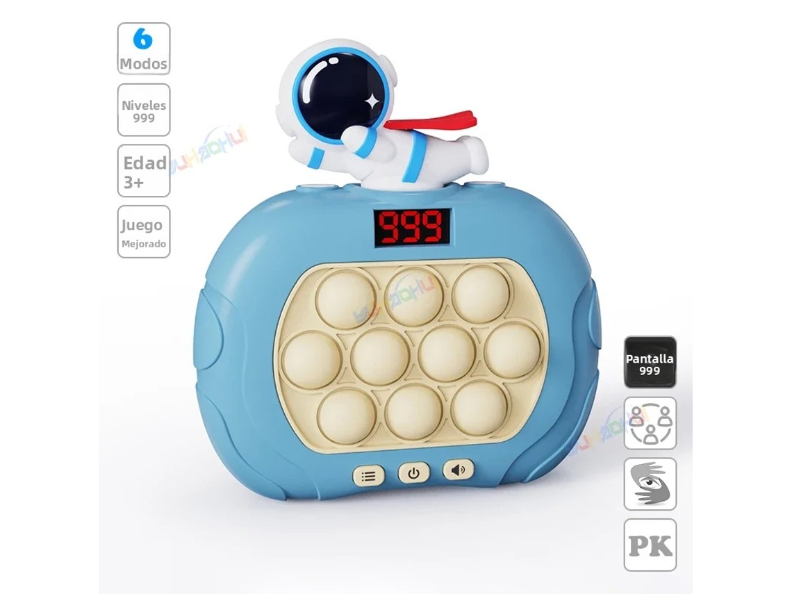 Divertido rompecabezas electrónico con luces que funciona con movimientos rápidos de empujar y tirar, ideal para aliviar el estrés. Mdug