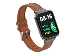 Correa Smartwatch para Xiaomi Redmi Watch 2 Lite Correa de Cuero con Marco Marrón YUYSAN