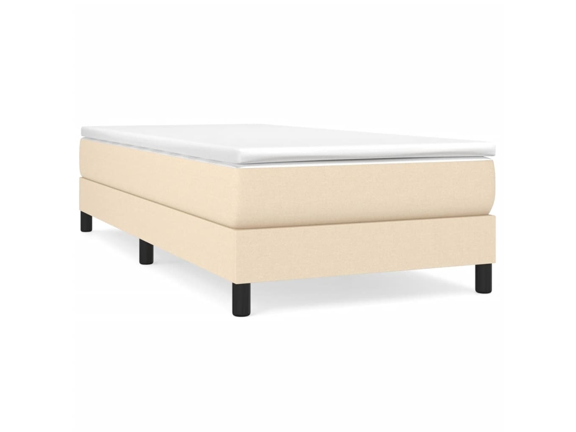 Maison Exclusive - Estructura De Cama Con Somier Tela Crema 90x190 Cm
