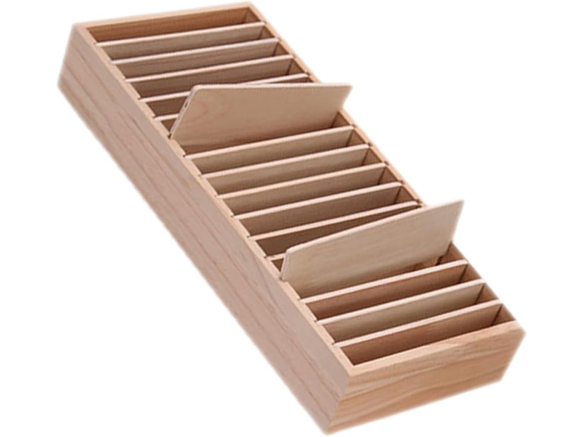 Organizador Accesorios Cabello Madera Maciza 17 Compartimentos Almacenamiento Pulseras Diademas Práctico