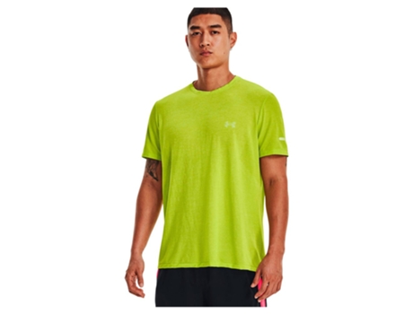 Camiseta de Hombre para Running UNDER ARMOUR Sem Costura Stride Verde (M)