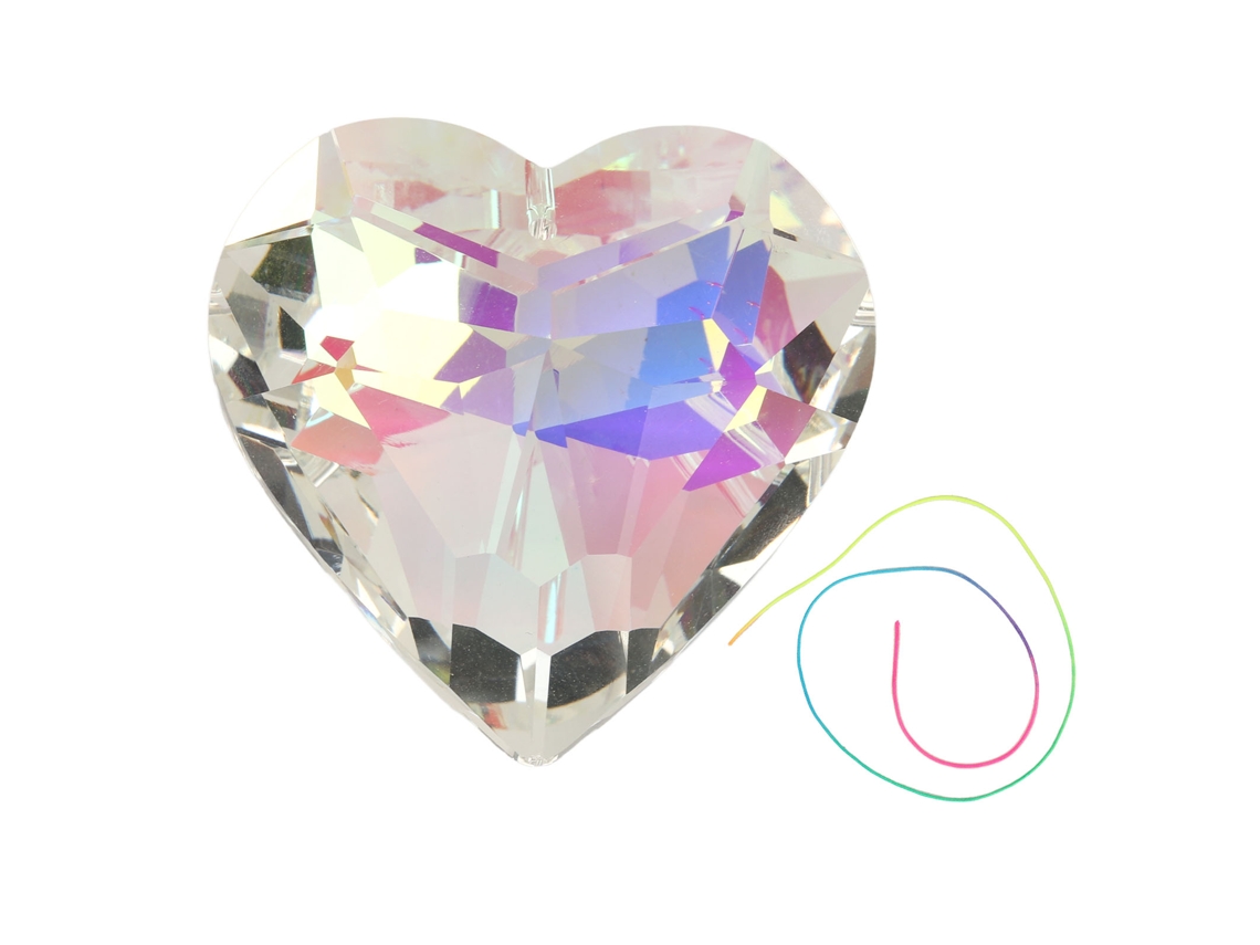 Adorno De Corazón Prisma Cristal Colgante Suncatcher Para Decoración Navideña Y Fotografía Con Arcoíris
