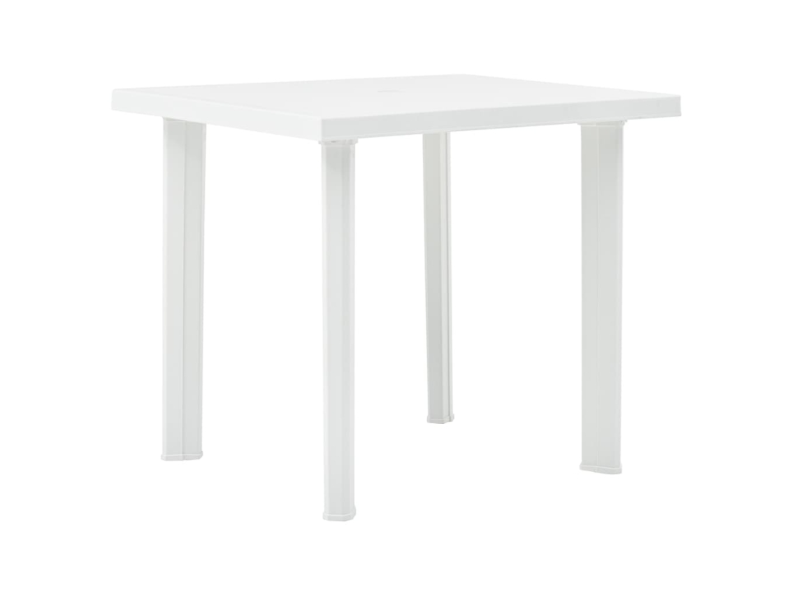 Mesa de jardín de plástico blanco de 80 x 75 x 72 cm, DKD HOME DECOR