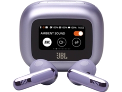 Auriculares Bluetooth True Wireless JBL LIVE FLEX 3 (In Ear - Micrófono - Noise Cancelling - Morado)