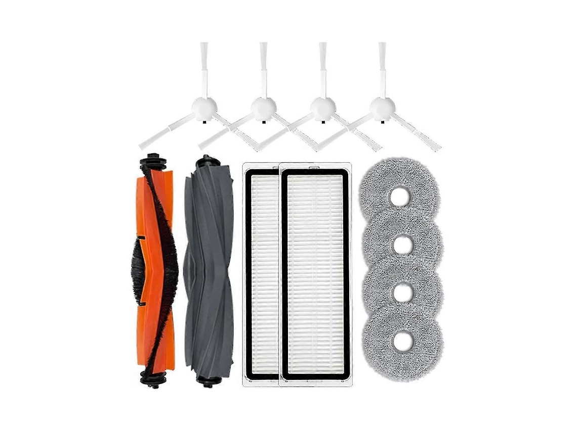 Kit de accesorios para aspiradoras X10, S10 Plus, L10s Ultra y W10s Pro: piezas de repuesto, cepillo lateral, filtro principal y mopas.