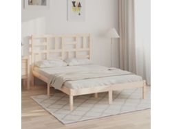 Estructura De Cama Sin Colchón Madera Maciza 140x200 Cm
