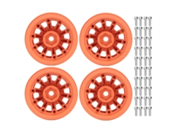 Llanta Beadlock Para Coches Rc 1/10 Axial Scx10 Traxxas, Llanta Naranja De 1,9 Pulgadas.