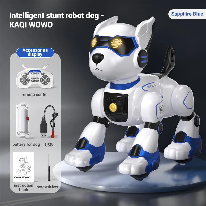 (azul) Animal De Estimação Eletrônico Inteligente Ativado Por Voz Para Crianças - Brinquedo Educativo Com Programação Inteligente
