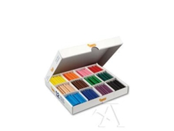 Caja 300 Ceras Jovicolor Triwax 12 Colores Economy Pack