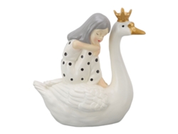 Adorno de resina con forma de cisne para la decoración del hogar.