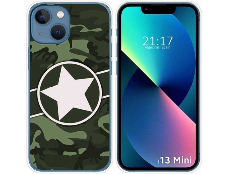 Carcasa iPhone 13 Mini (5.4) TUMUNDOSMARTPHONE Camuflaje 01 Dibujos Multicolor
