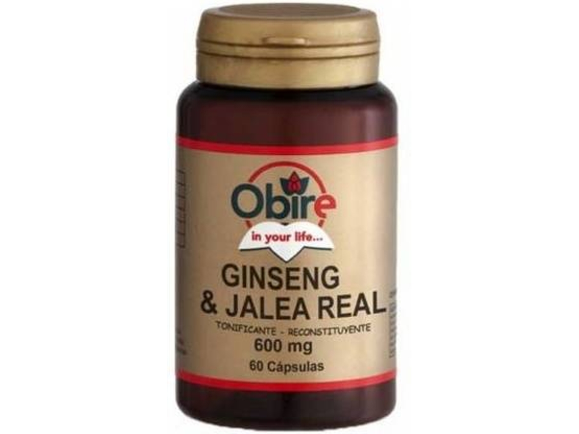 Complemento Alimentar OBIRE Ginseng Y Jalea Real (60 cápsulas de 600mg)