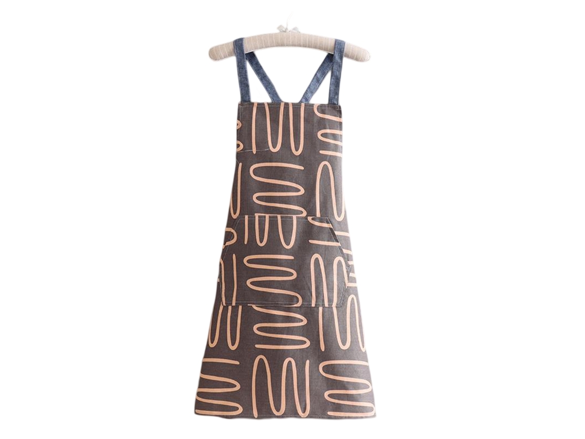 Delantal De Mujer Con Bolsillos, Ajustable E Impermeable Con Estampado Floral Para Cocina, Jardinería, Cocinar, Barbacoa O Hornear