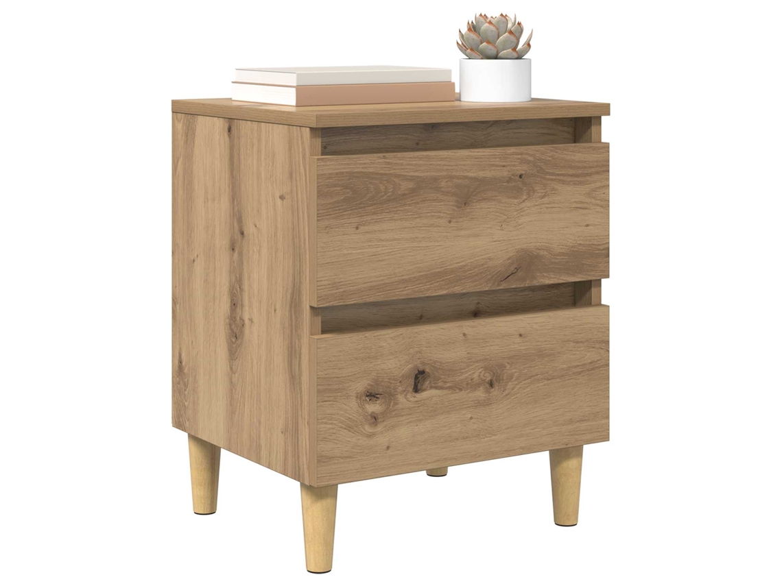 Maison Exclusive - Armarios De Cama 2 Pcs Roble Artesanal 40 X 35 X 50 Cm