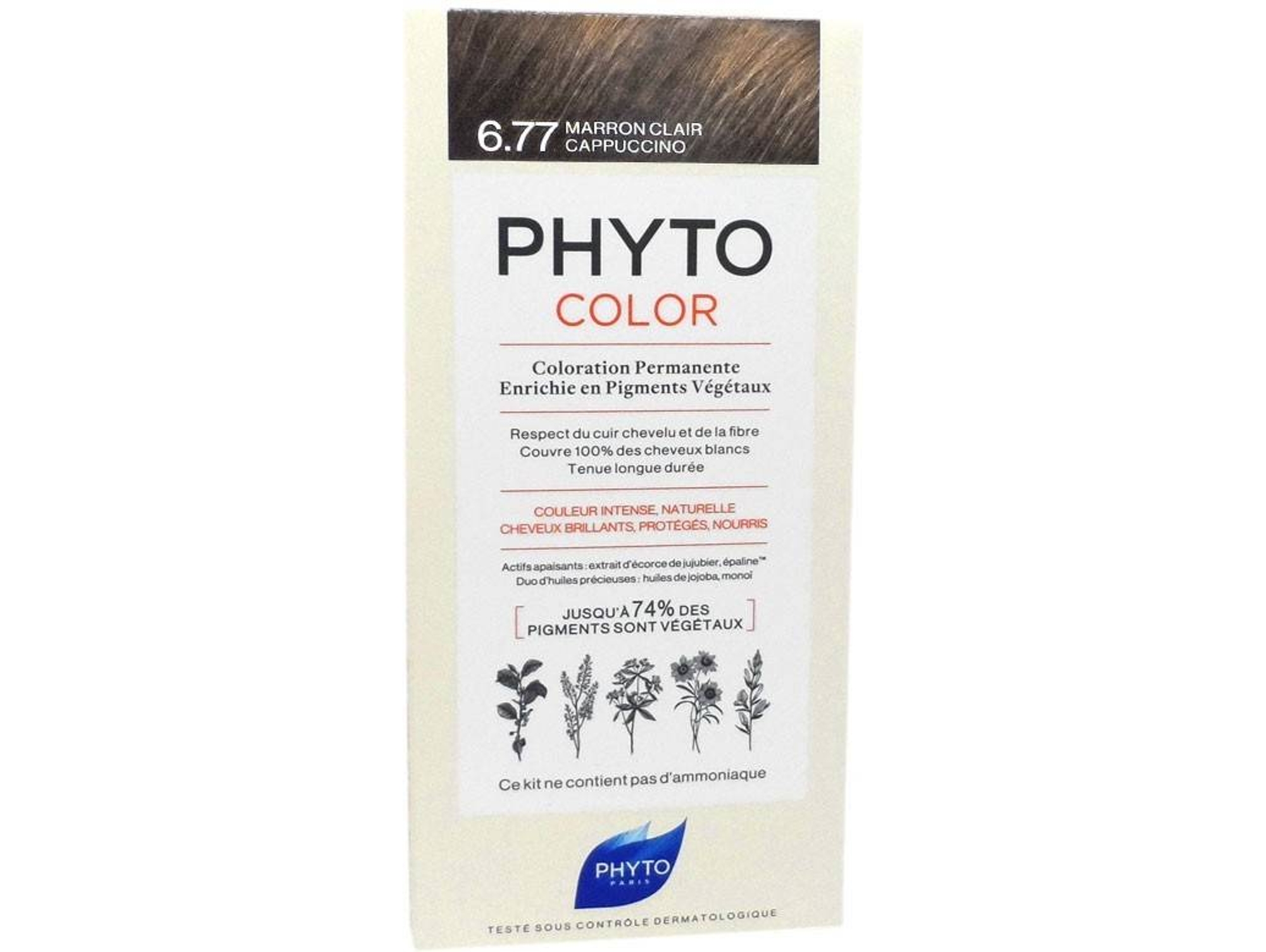 Tinte de Cabello PHYTO Color 6 77 Marron Claron Capuchino