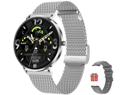 Reloj inteligente T8Pro 1.32 AMOLED con llamadas Bluetooth y diseño ultrafino en color plateado