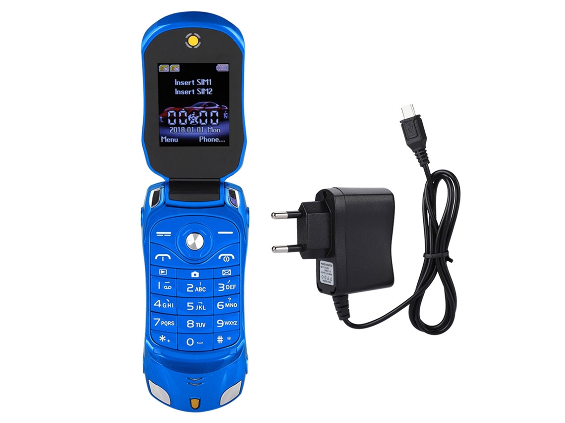 Teléfono Flip (con Luces De Funcionamiento Personalizadas, Específico Para Estudiantes) Teléfono Modelo De Coche Ferrari