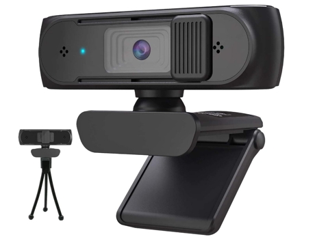 Cámara Web CHRONUS AutoFocus Full HD 1080P con trípode sin obturador de privacidade profesional de 5 MP con micrófono dual - Cámara de computadora ...