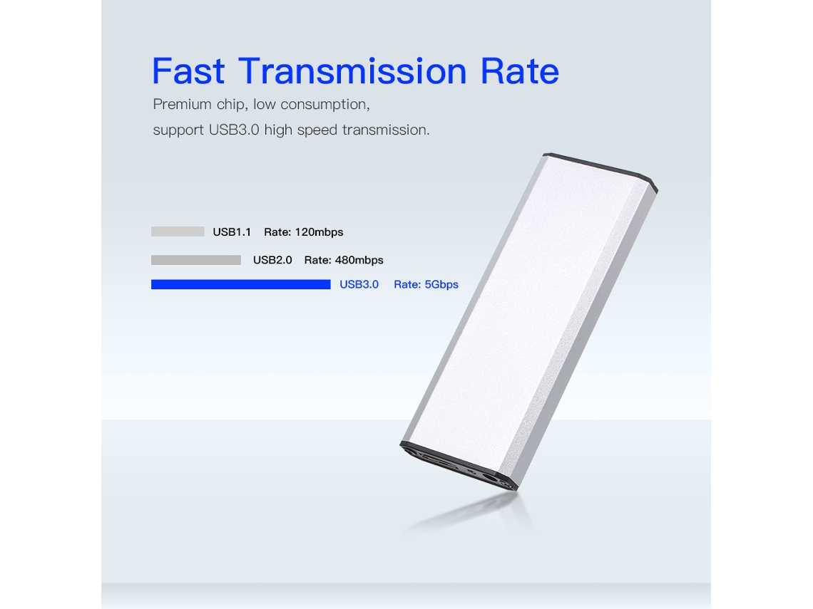 Caja Para Ssd Para Apple Pro Retina 2012 A1425 A1398 Disco Duro Usb3.0 Plata