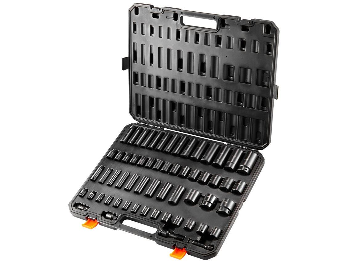 Juego De Dados De Impacto Succebuy De 3/8 Y 1/2 Pulgadas, 59 Piezas Sae De 5/16 A 1-1/4 Pulgadas Y Métricos De 6 A 32 Mm