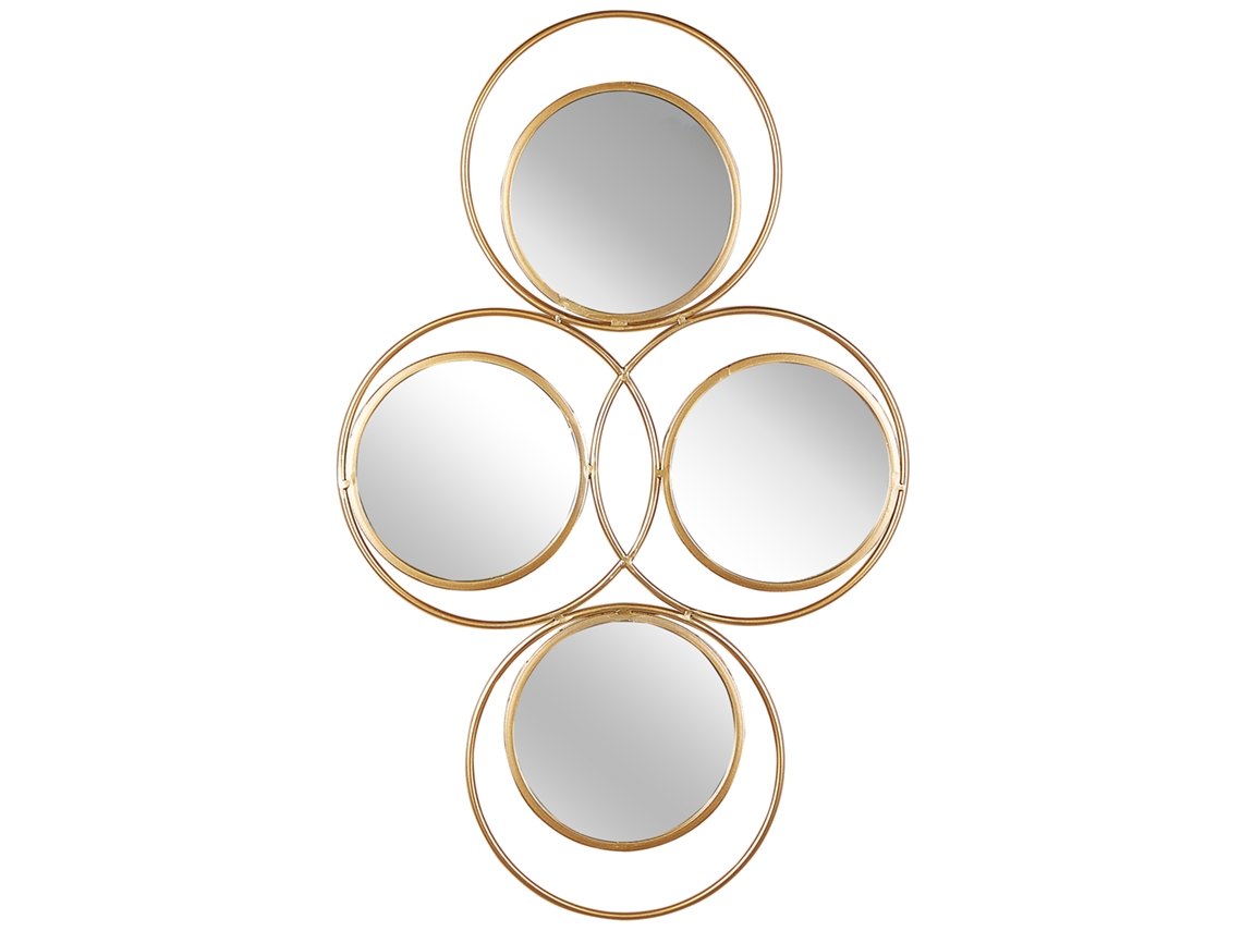Espejo decorativo BELIANI Lescar de Hierro Dorado 50x2x80