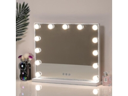 Espejo De Tocador Estilo Hollywood De 52x42 Cm Con 12 Bombillas Led Newway (solo Bombillas).