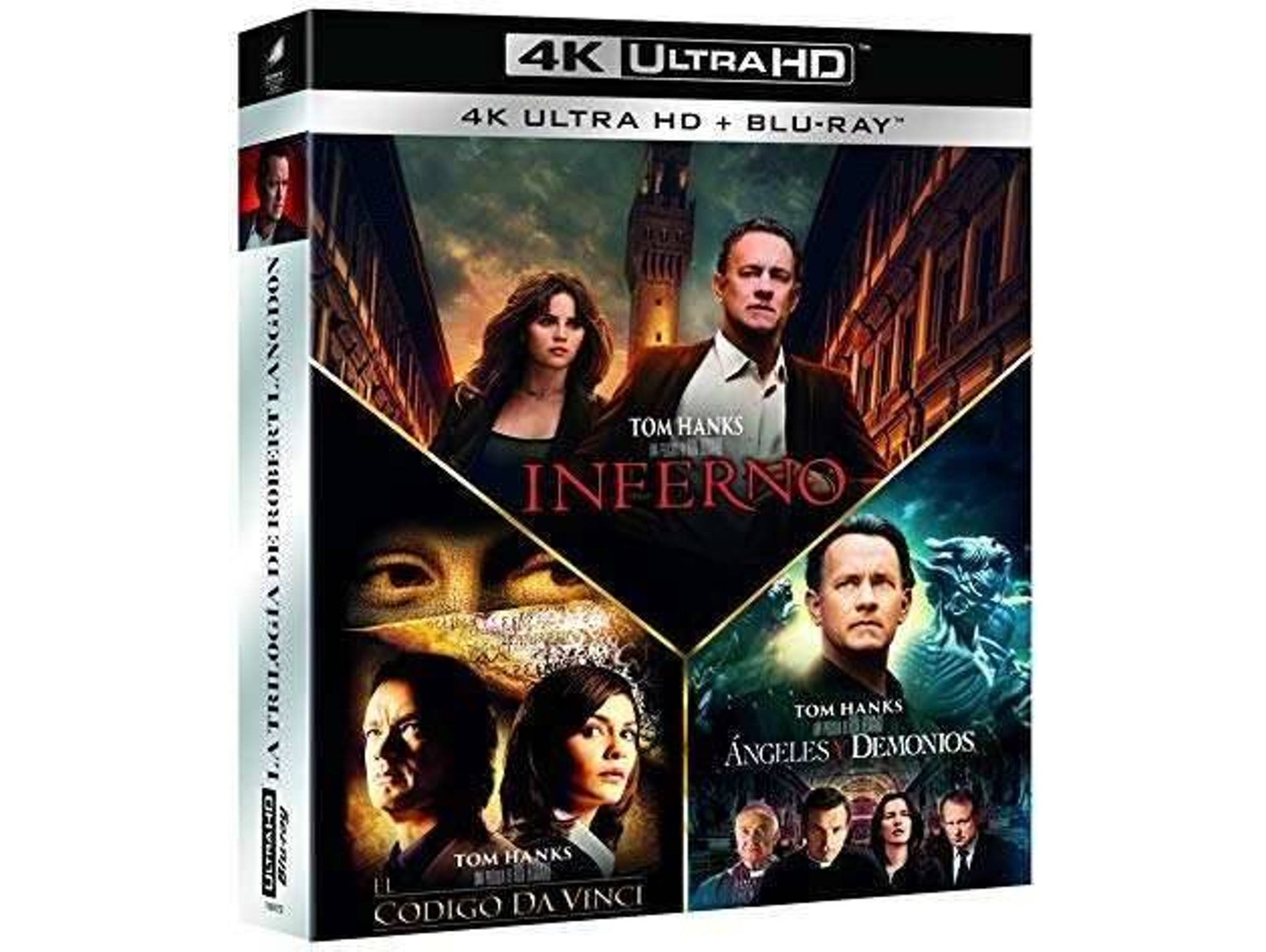 Blu-Ray Pack Dan Brown: Ángeles Y Demonios El Código Da Vinci Inferno (4K Uhd )