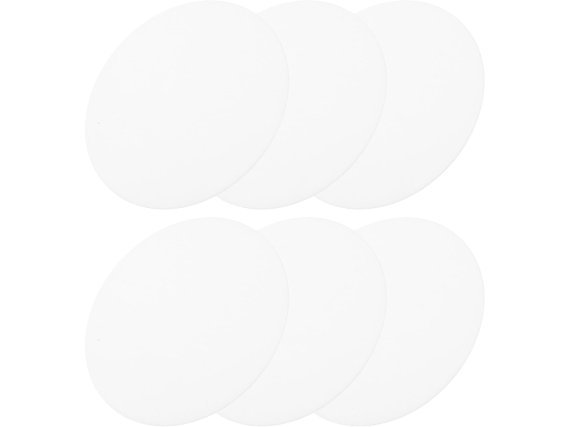 6 Placas Difusoras Redondas Blancas De Policarbonato Para Focos Led Empotrables, Transmisión Antirreflejo.