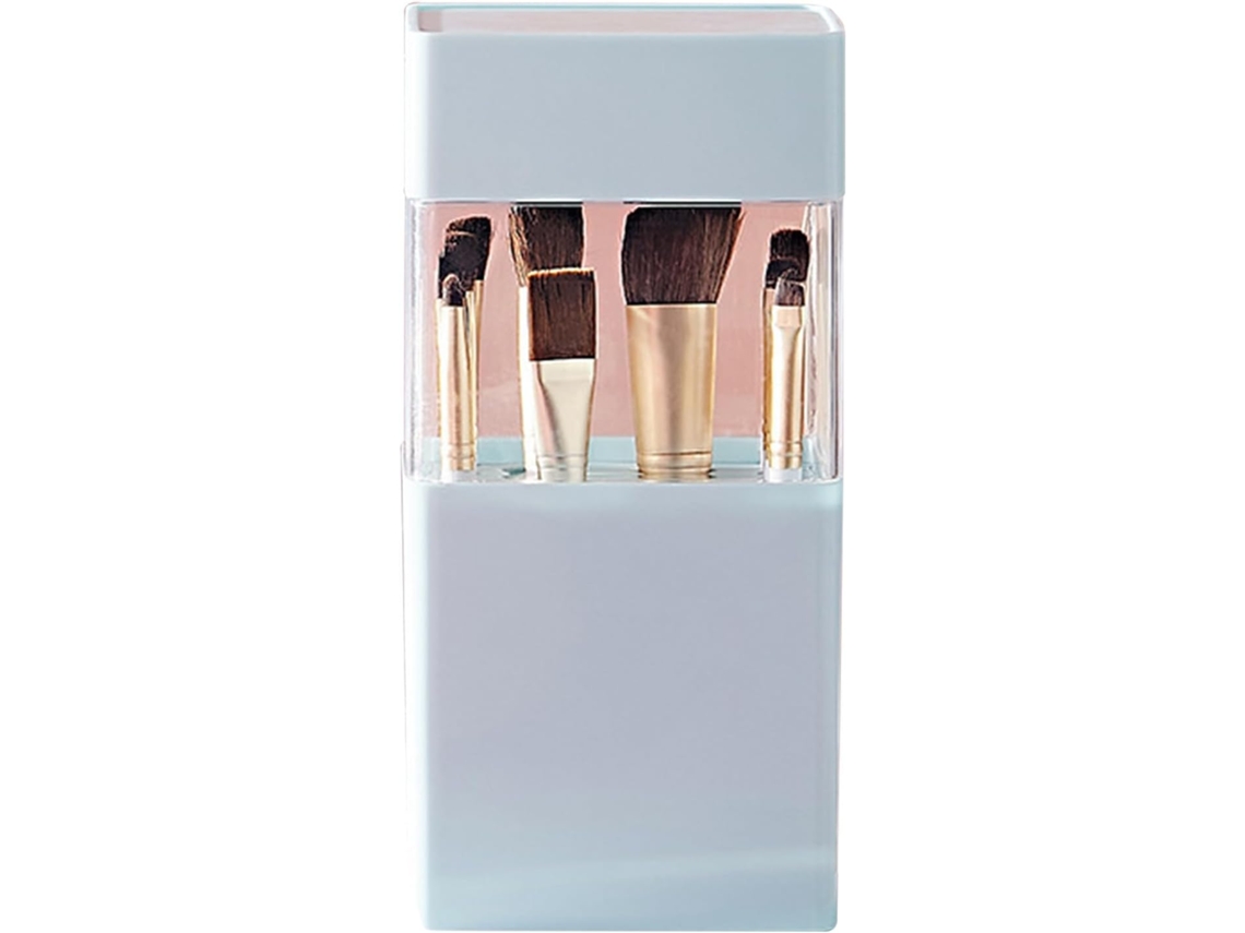 Organizador De Brochas De Maquillaje Con Tapa Transparente - Impermeable, Gran Capacidad