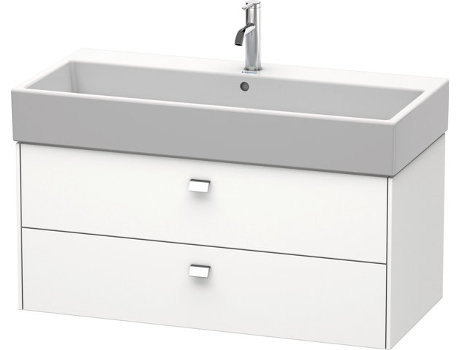 Neceser de pared DURAVIT Brioso 98,4 x 45,9 cm 2 cajones con sifón y delantal para lavabo Vero Air 235010