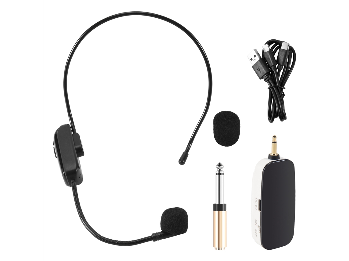 Micrófono Inalámbrico Uhf De Mano 2 En 1 Con Amplificador De Volumen, Adecuado Para La Enseñanza De La Voz.