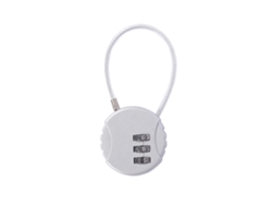 Candado de combinación para equipaje, antirrobo, de cable, apto para mochilas, maletas y armarios (plateado)