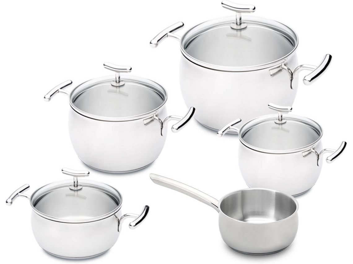 Batería de cocina SILAMPOS Yumi glass (5 piezas)