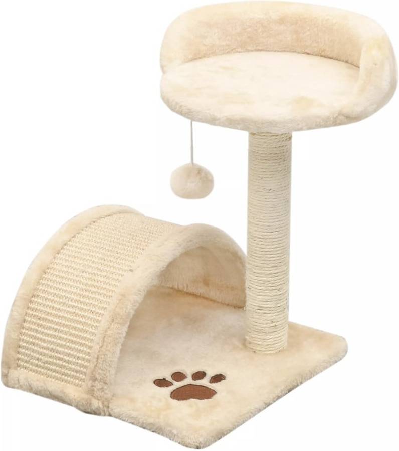 Rascador Árbol p/ Gatos VIDAXL c/postes sisal Beige y Marrón (40 cm)