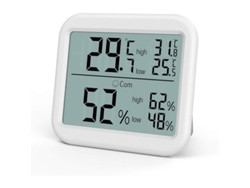 Termómetro-higrómetro Digital Con Gran Pantalla Lcd, Registro De Valores Mínimos Y Máximos, Y Diseño Portátil.