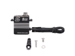 Servo Micro Digital Rc De 9 Kg Con Brazo Metálico Impermeable Ip66 Para Scx10 Iii 1/18 Crawler, Negro.