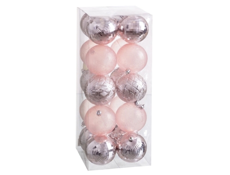 Bolas de Navidad Rosa 8 x 8 x 8 cm (20 Unidades)