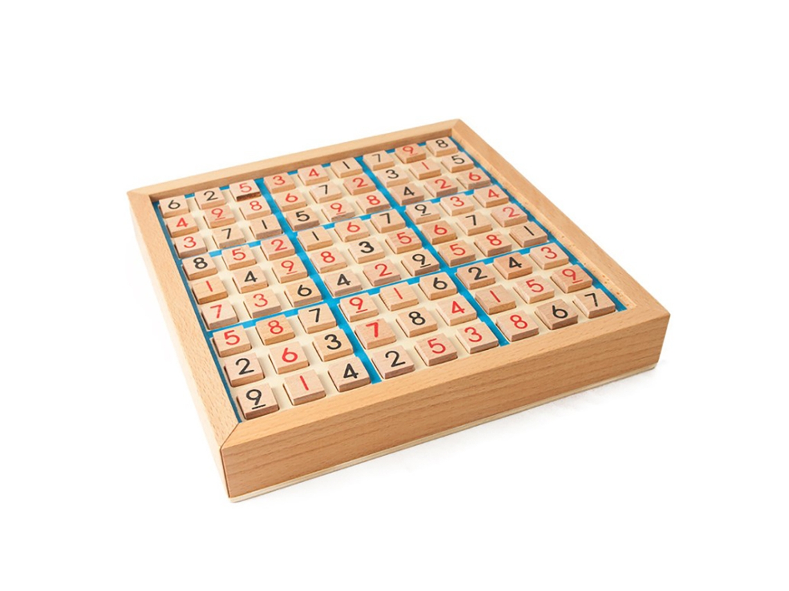 Juego De Rompecabezas De Sudoku De Madera Con Cajón Y Libro De Acertijos Para Niños Y Adultos.