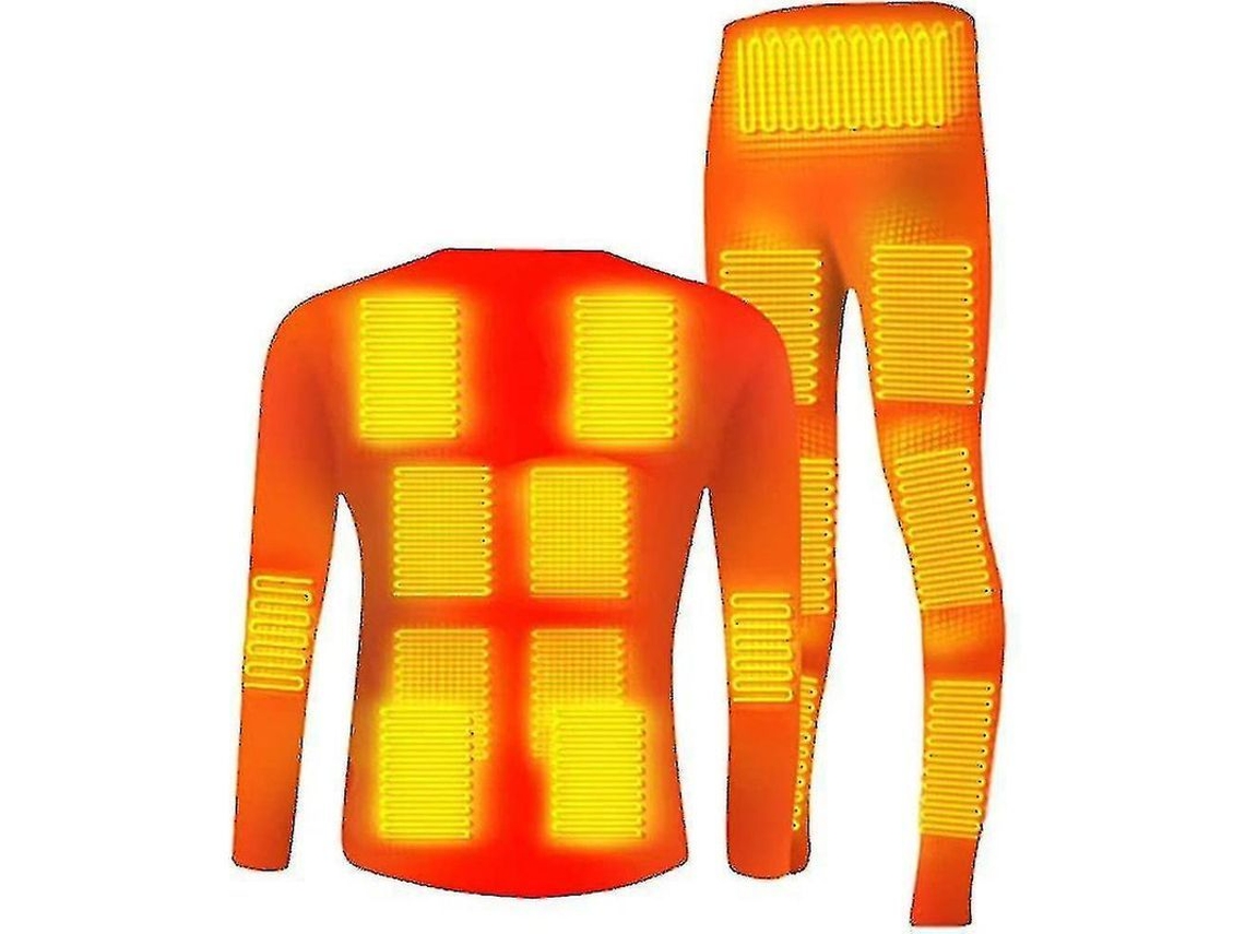 2026-ropa Interior Caliente Hombre Invierno Usb Electrica Traje Top Y Pantalones Para Ski