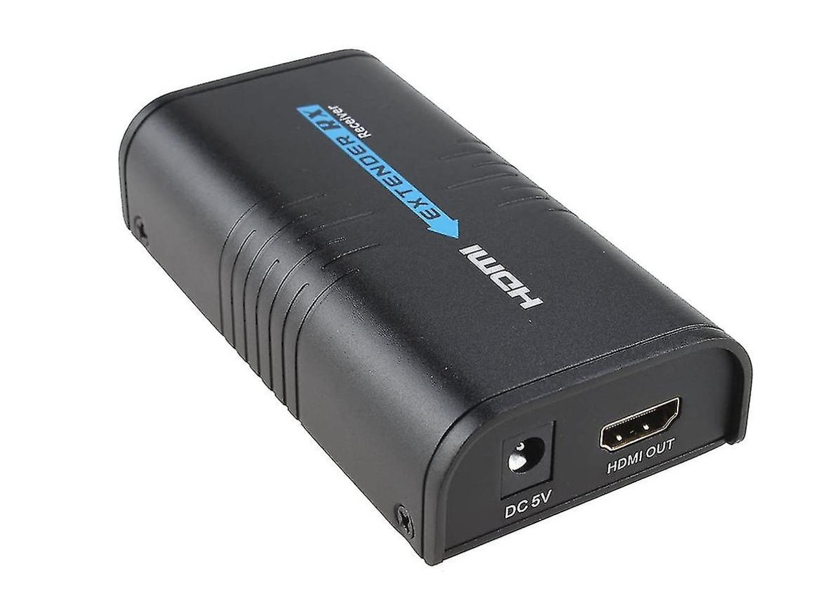 Receptor HDMI 1080p Lkv373 solo para extensor de hasta 100-120 metros sobre Cat5e Cat6 Bestvite (negro)