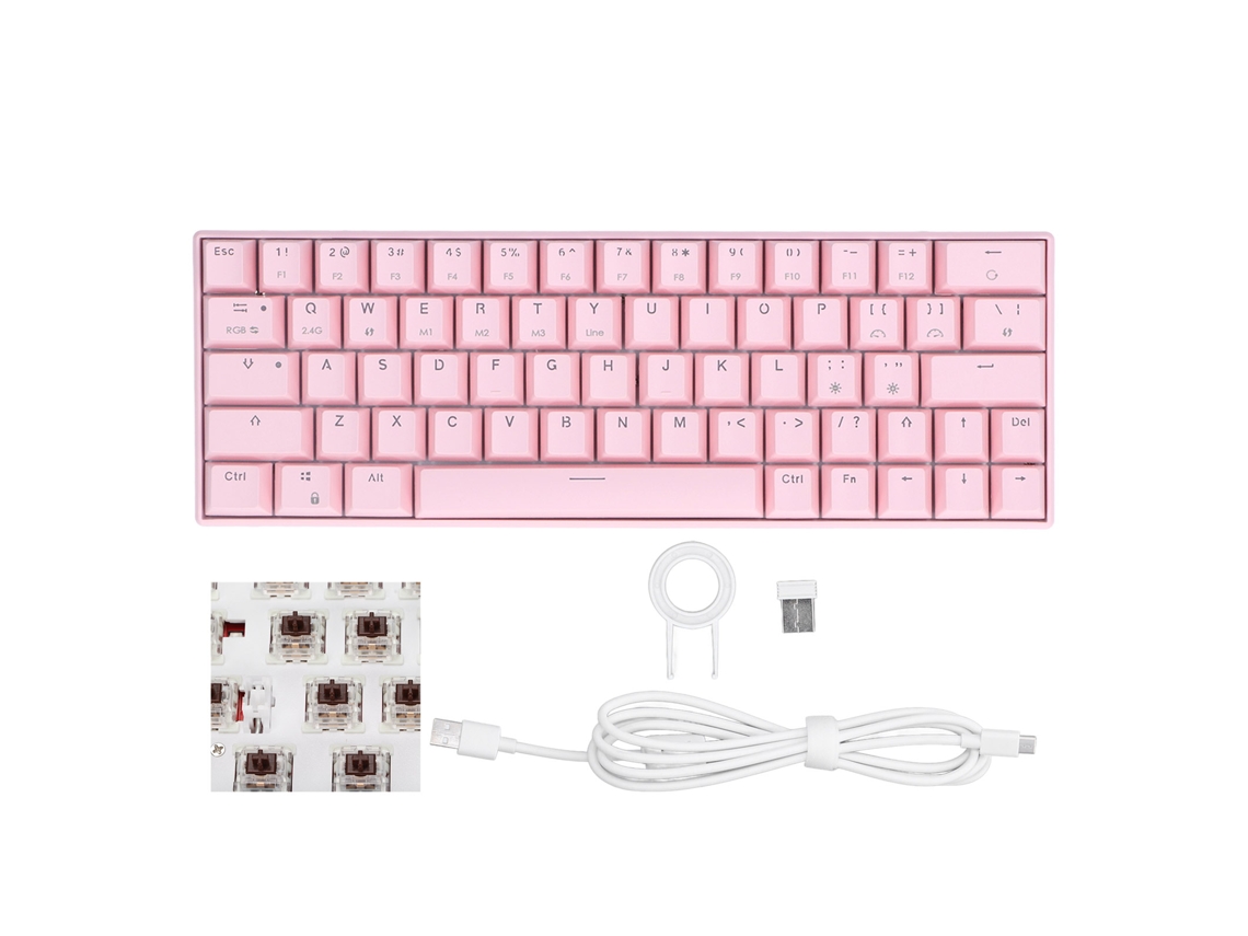 Teclado Mecánico Inalámbrico 64 Teclas Rgb