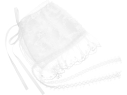 Pañuelo de encaje blanco, elegante accesorio para bodas y fiestas.